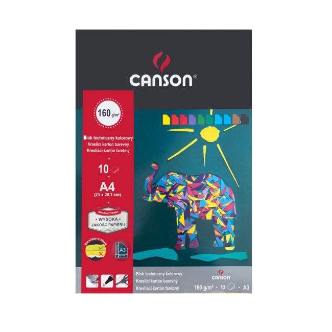 Zeichnungen - A4-Block, Mischung aus 10 Farben, 160 g, 'Sport'