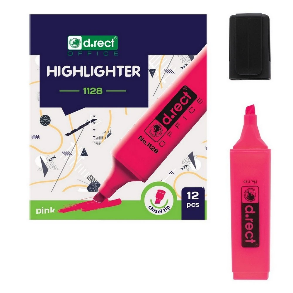 [LV121003] Textmarker D.Rect 1128 pink