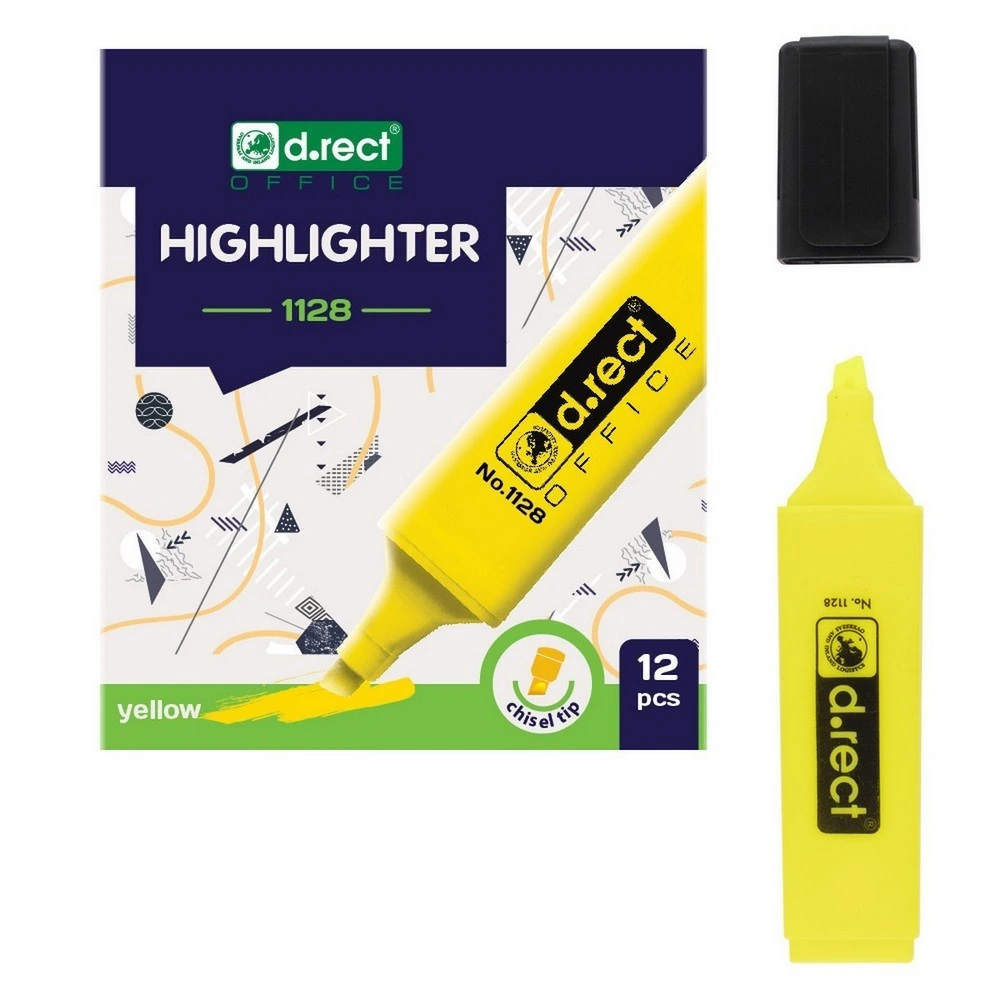 [LV121006] Textmarker D.Rect 1128 gelb