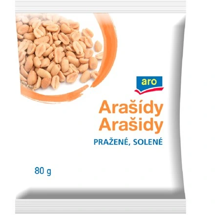 Geröstete, gesalzene Erdnüsse Aro 80g