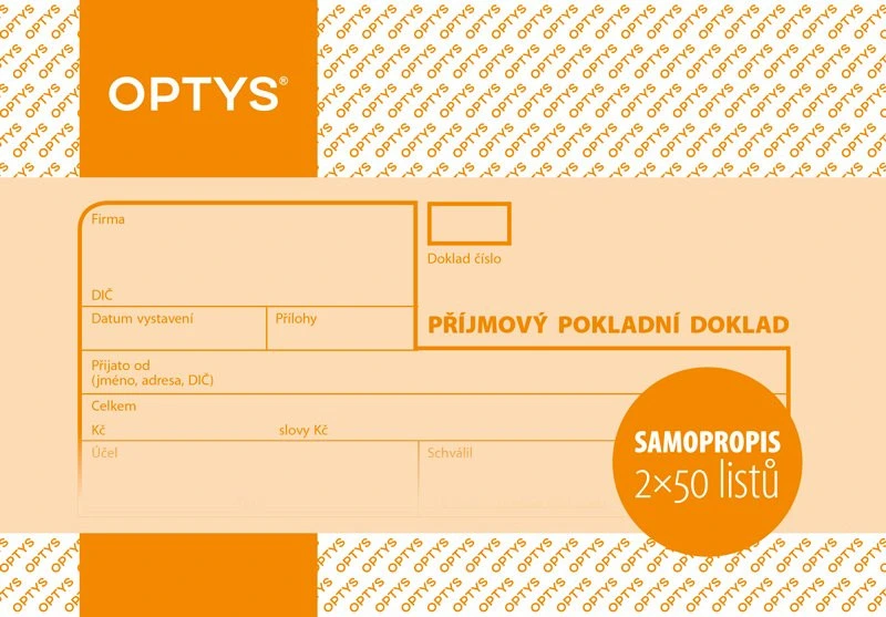 Optys-Barquittungsformular, A6, zum Selbstkopieren, 2 x 50 Blatt