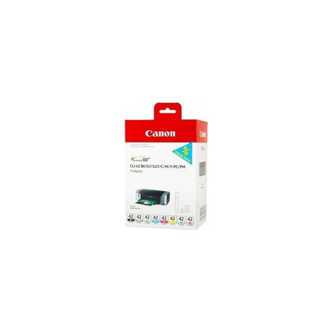 Canon CLI-42 Multipack Tintenpatronen BK/GY/LGY/C/M/Y/PC/PM für PIXMA Pro 100