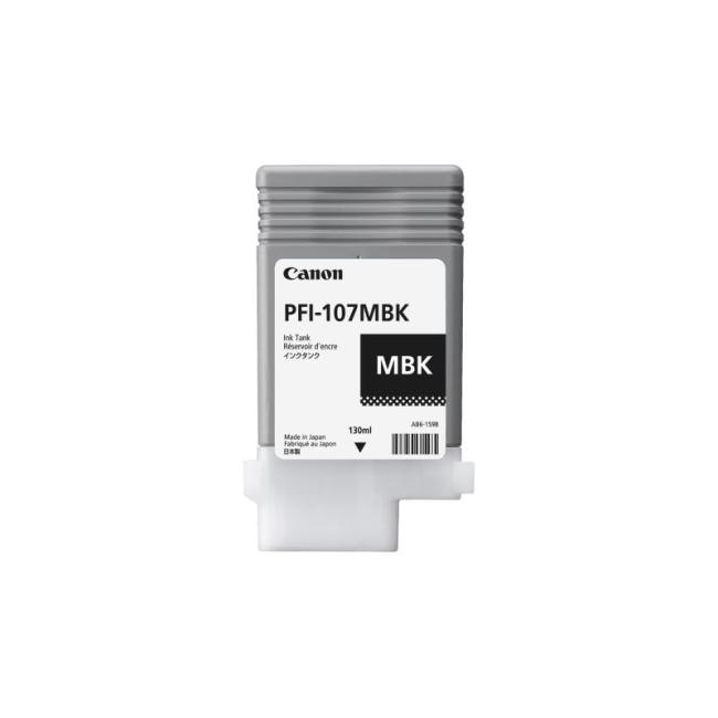 Canon PFI-107MBK Tintenpatrone für iPF670/680/685/780/785, matt schwarz (130 ml)