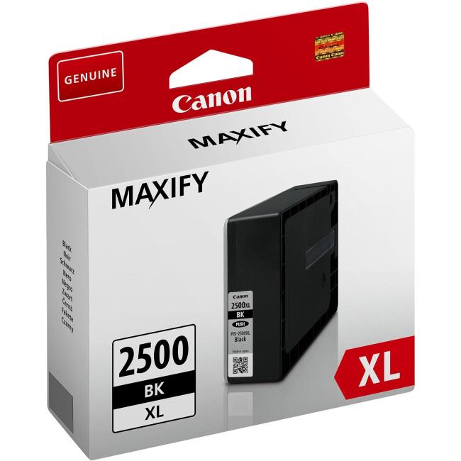 Canon PGI-2500BK Tintenpatrone für MAXIFY iB4050/MB5050/MB5350 Schwarz XL (2.500 Seiten)