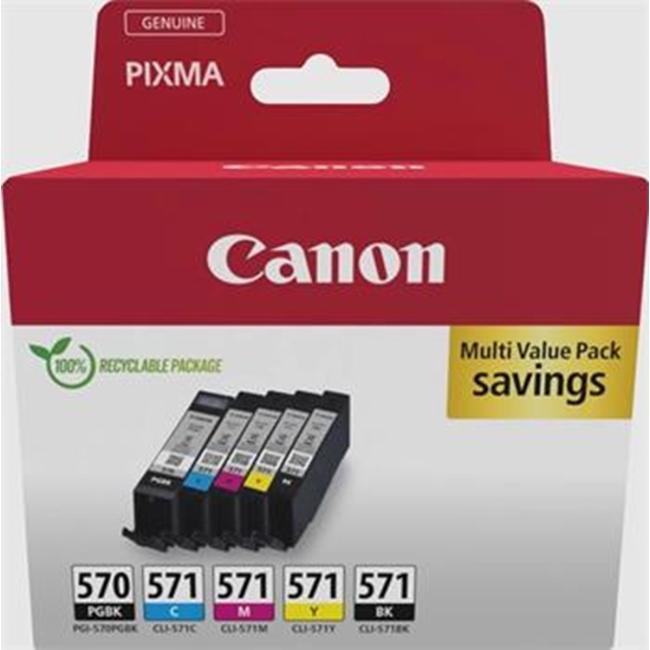 [CA032672] Tintenpatrone Canon PGI-570PGBK+ CLI-571 BK/C/M/Y Multipack für MG 5750/5751/6850