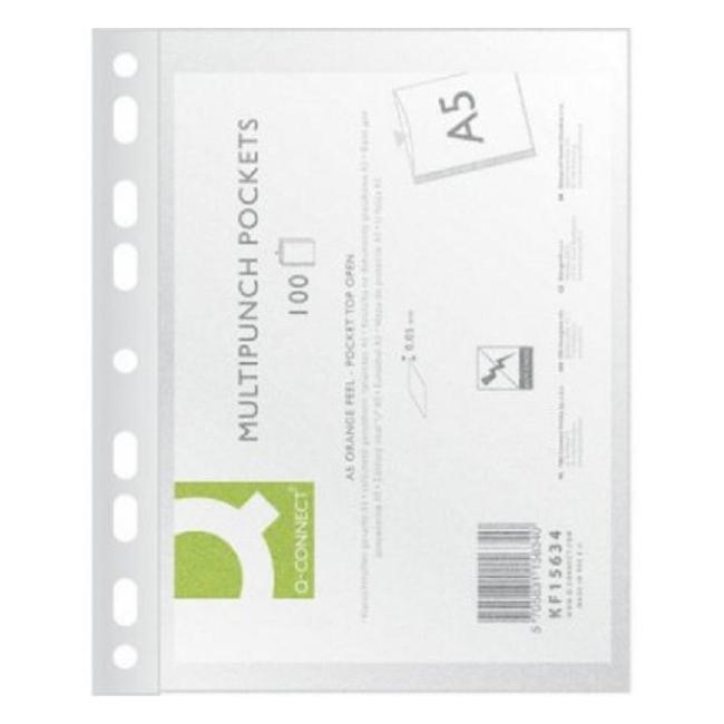 [QC015634-C] Euro-Hülle Q-CONNECT A5 matt 50mi in Tasche (Vertragsware)