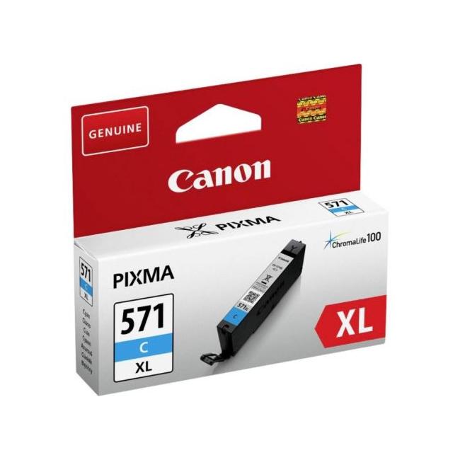 Canon CLI-571C Tintenpatrone für MG 5750/5751/6850/6851/7750/7751 Cyan XL (11 ml)