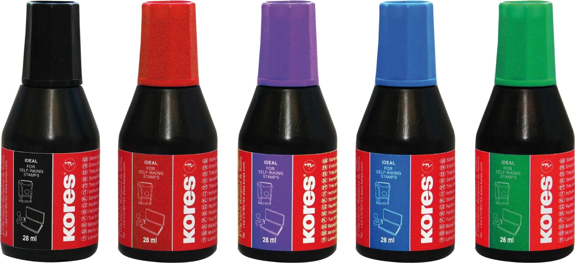 Stempeltinte Kores 28ml blau (Contractual)