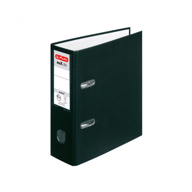 Herlitz maX.file Hebelordner A5 7,5 cm Hochformat schwarz (Contractual)