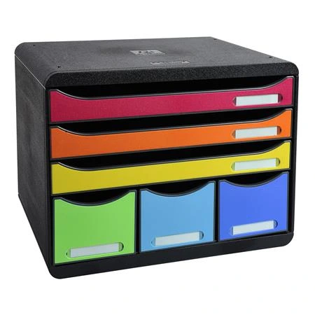 [306798D] Dokumentenbox, Kunststoff, 6 Schubladen, EXACOMPTA Store-Box Maxi Iderama