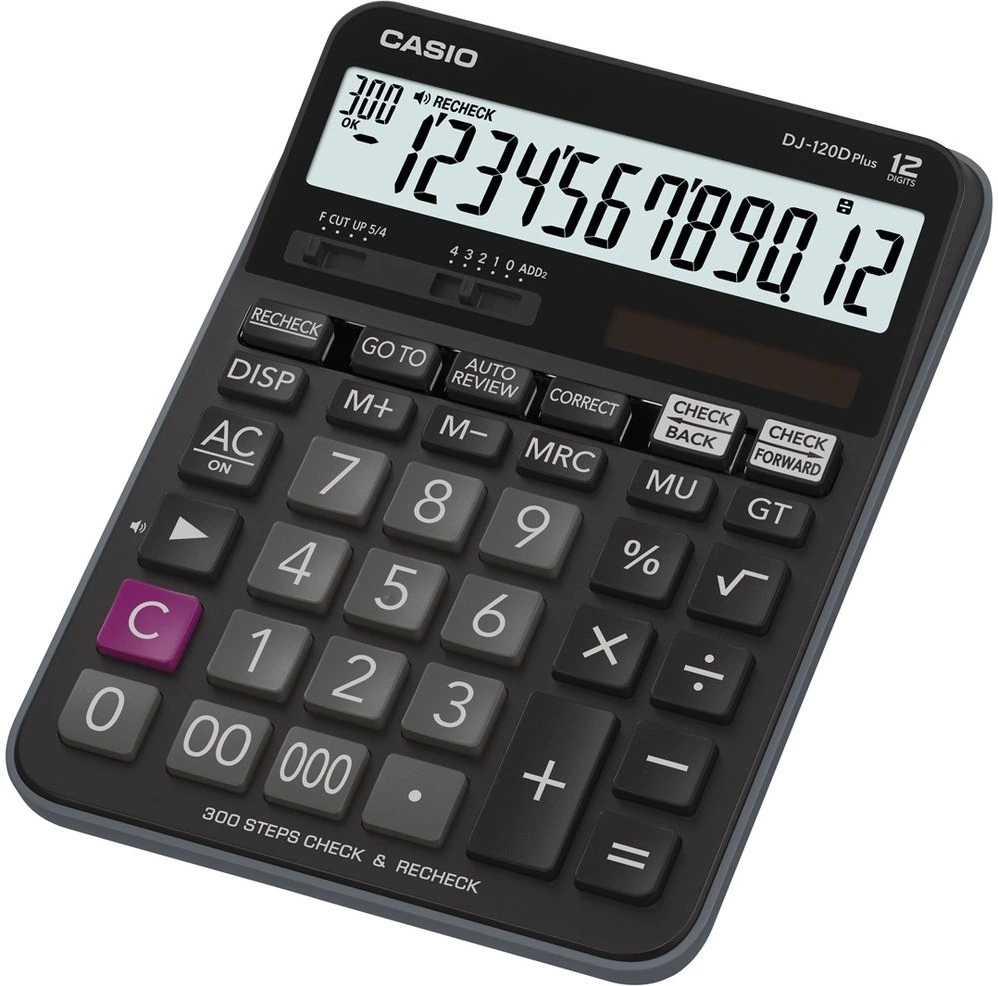 [CS301536] Casio DJ 120 D PLUS Taschenrechner, Tischrechner, schwarz