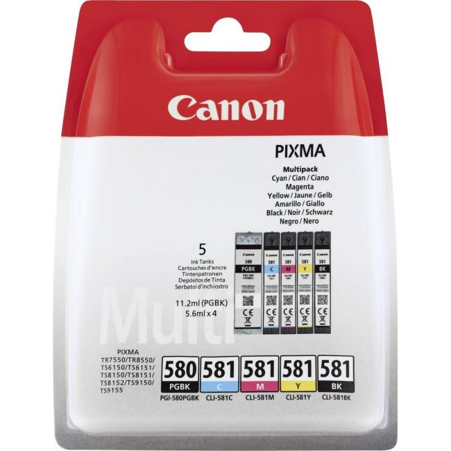 Canon PGI-580PGBK Tintenpatrone für TS6150/TS8150/TR7550/TR8550 Schwarz XL (400 Seiten)