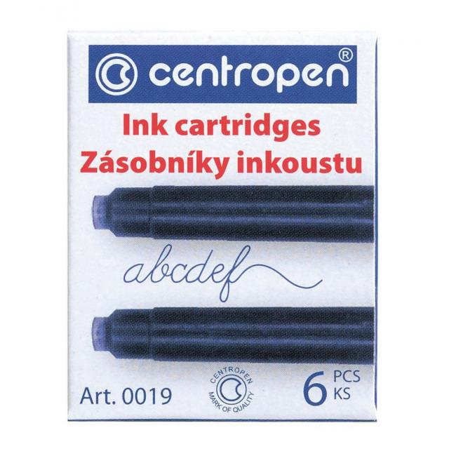 [CE001906] Centropen 0019 Tintenpatronen, 6 Stück.