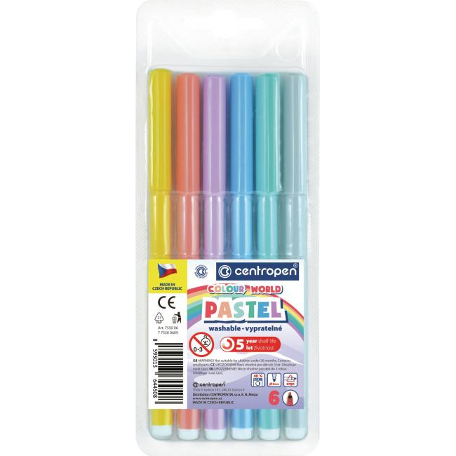[CE075506] Set Centropen Pastellmarker 7550/6S