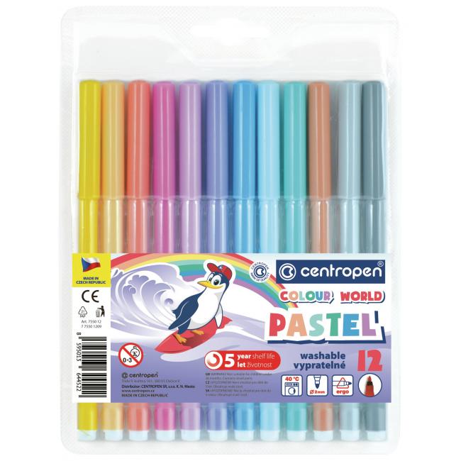 [CE075512] Centropen Pastellmarker-Set 7550/12S