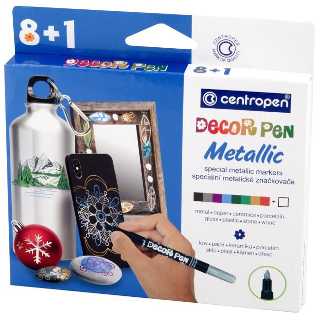 [CE273781] Centropen 2738 Dekorstift Metallic Marker-Set • 9-teiliges Set
