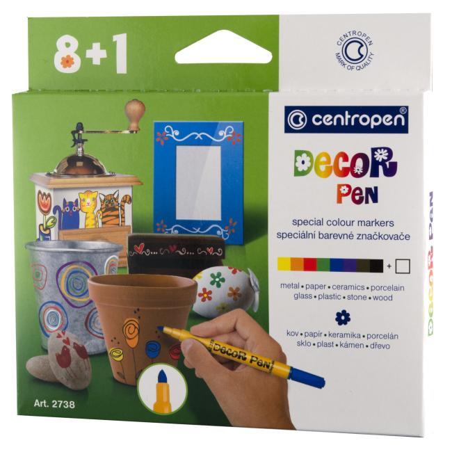 Centropen 2738 Dekormarker-Set • 9-teilig