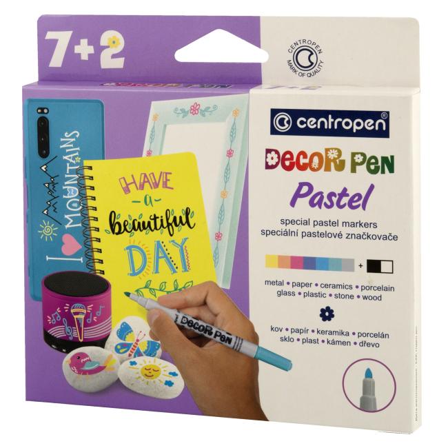 Centropen 2738 Dekorstift Pastell • 9-teiliges Set