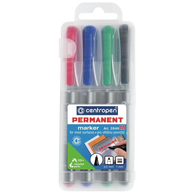 [CE284604] Centropen 2846/4S Permanentmarker-Set