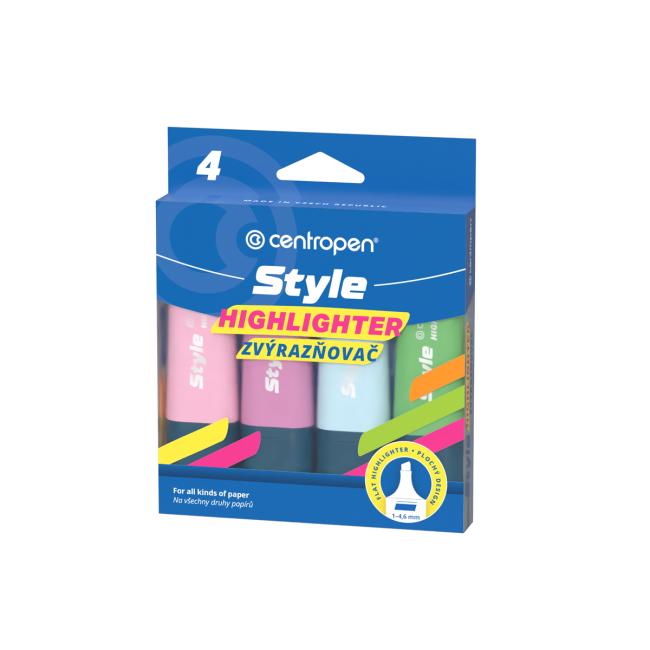 [CE625242] Centropen STYLE SOFT 4f Textmarker-Set