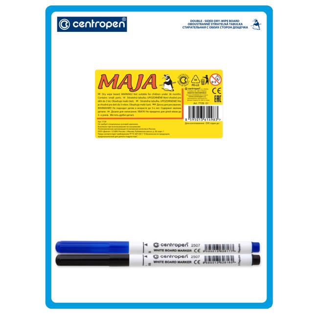 [CE772900] Trocken abwischbare Tafel Mája + 2 Marker 18x23cm