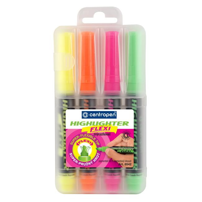 [CE854241] Centropen 8542 Flexi 4f Textmarker-Set