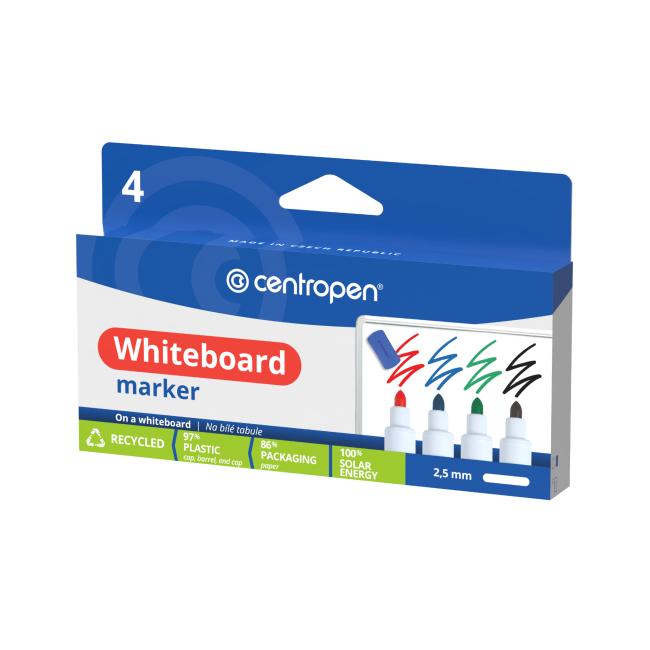 [CE855904] Centropen 8559/4S Whiteboard-Marker-Set