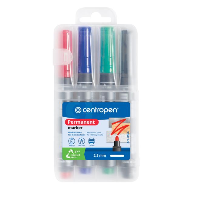 [CE856604] Centropen 8566/4S Permanentmarker-Set