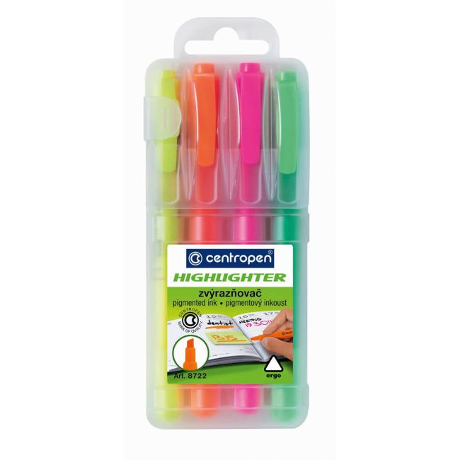 [CE872204] Centropen 8722/4S Textmarker-Set