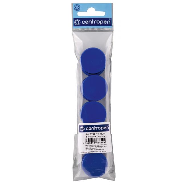 Magnete 30 mm blau, 10 Stück
