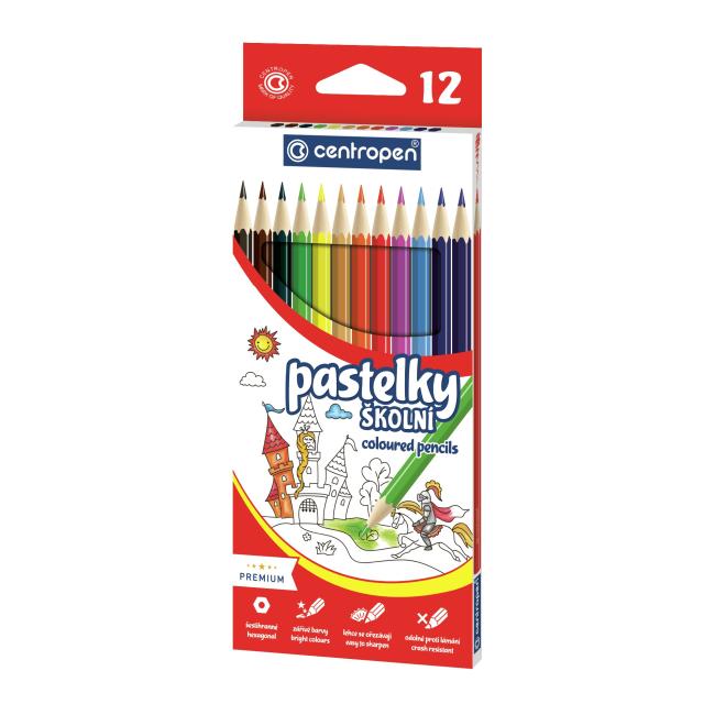 Sechseckige Buntstifte CENTROPEN 9520/12f