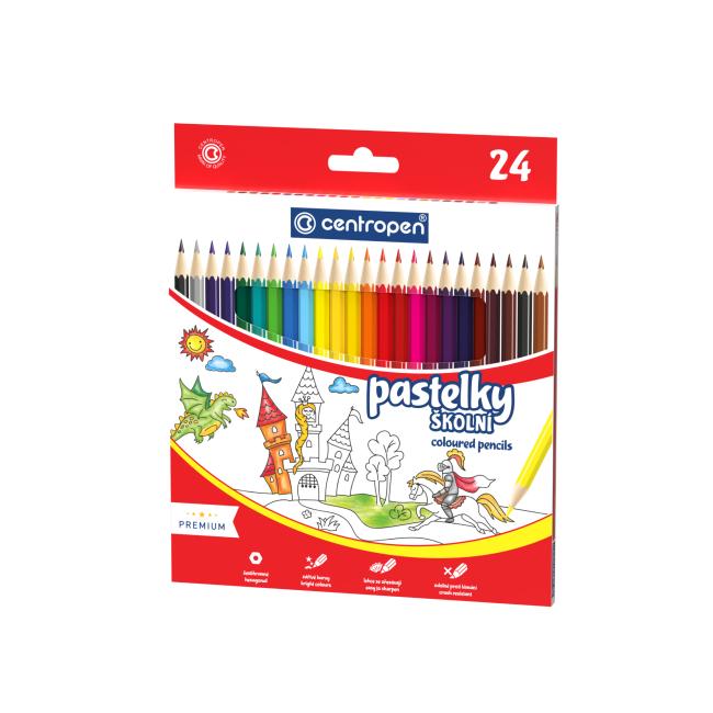 Sechseckige Buntstifte CENTROPEN 9520/24f