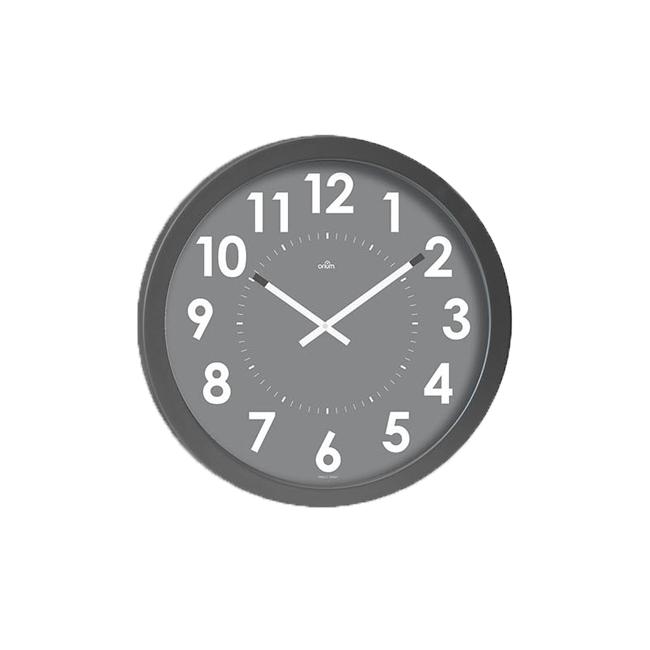 Geräuschlose Wanduhr, riesig, 55 cm, silber