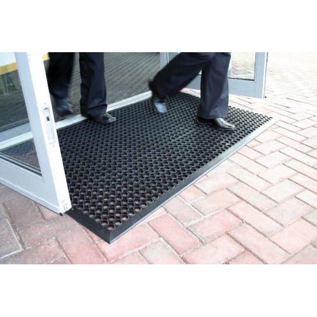 [CP100150] Gummimatte für den Außenbereich Rampmat 90x150cm schwarz
