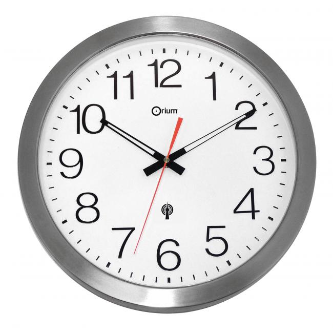 [CP113850] Wanduhr wasserdicht 35 cm silber
