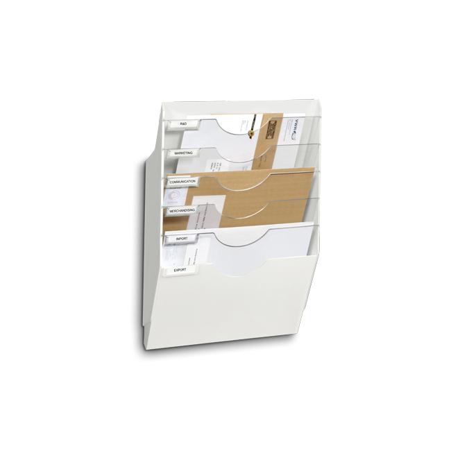 Set aus fünf Wandregalen, weiß