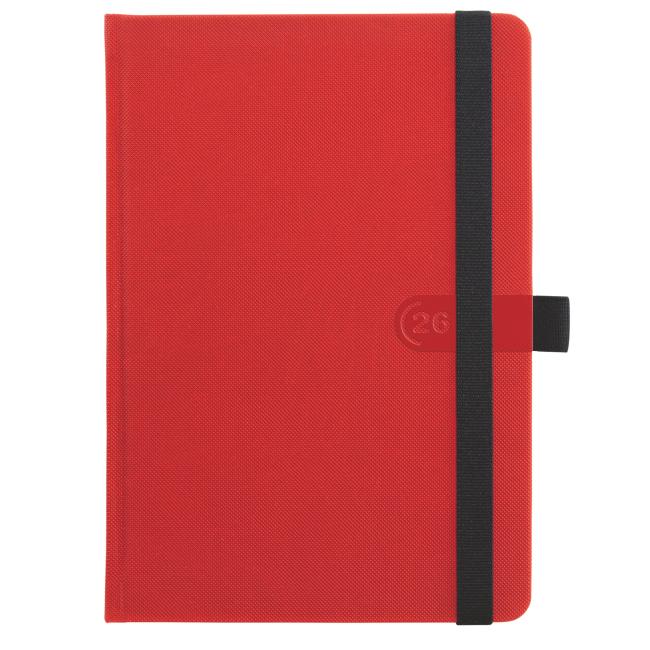 Trendiger Kalender, täglich, A5, 14,8 x 21 cm, rot, 2026