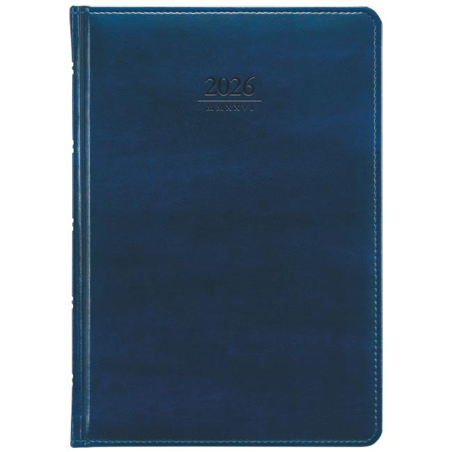 Tagebuchatlas täglich A5 14,8 x 21 cm blau 2026