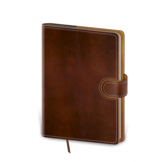 Flip-Tagebuch B6 12x16,5cm - braun/braun 2026