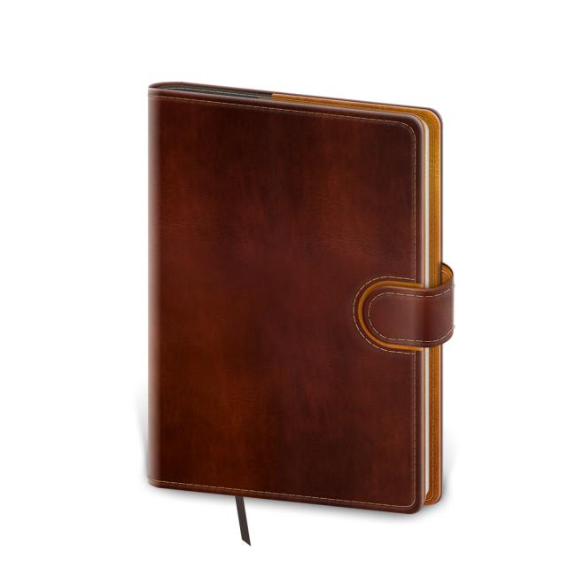 Wöchentlicher Taschenkalender zum Umblättern, 9 x 14 cm – braun/braun, 2026