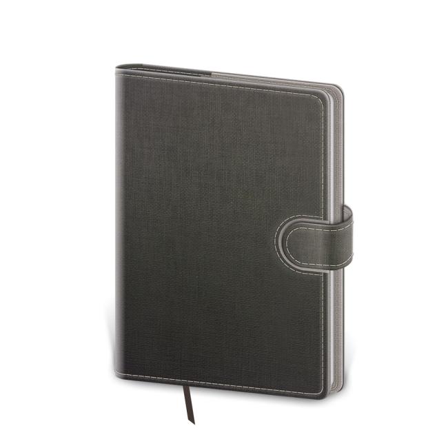 Wöchentlicher Taschenkalender zum Umblättern, 9 x 14 cm – grau/grau, 2026