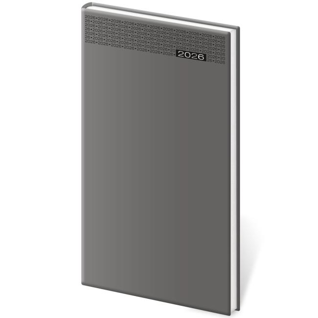 Gommato Wochenkalender im Taschenformat, grau, 2026