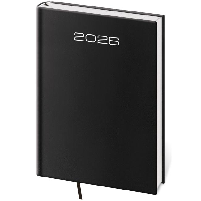 Tagebuch Old Karachi täglich A5 14,3x20,5 cm schwarz 2026