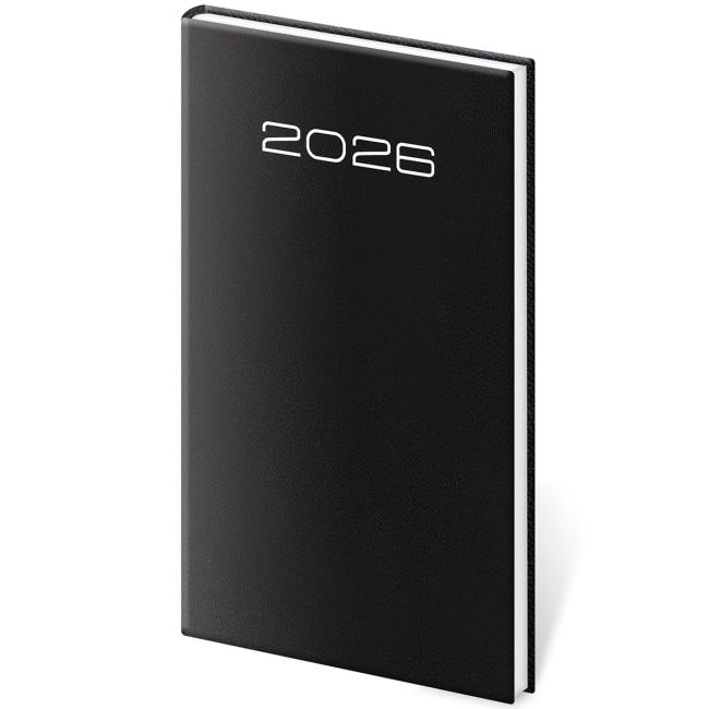 [DK426-1] Altes Karatschi Wochen-Taschenkalender schwarz 2026