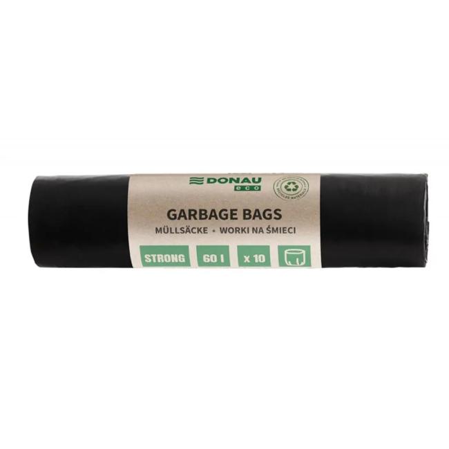 [DO142205] DONAU ECO starke Säcke, 60 l, 30 µm, 10 Stück, schwarz, LDPE