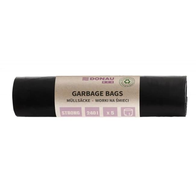 [DO145705] DONAU ECO starke Säcke, 240 l, 70 µm, 5 Stück, schwarz, LDPE