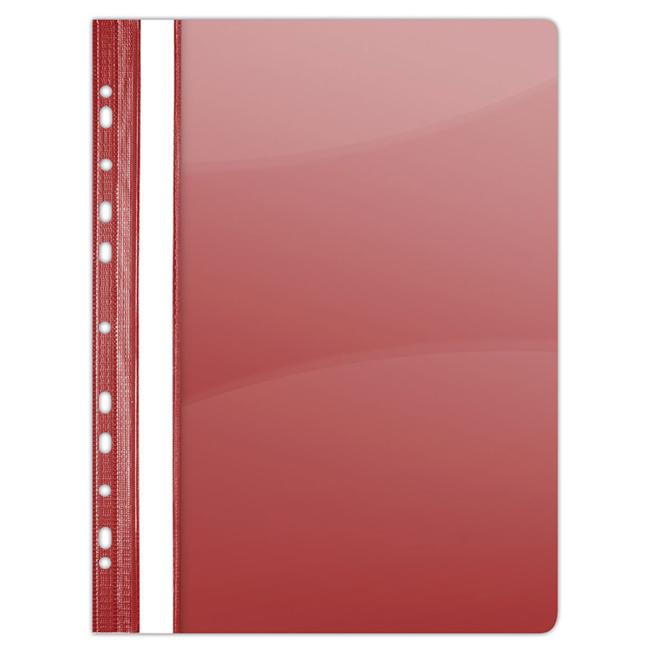 PVC-Schnellbinder mit Euro-Perforation, DONAU glänzend rot