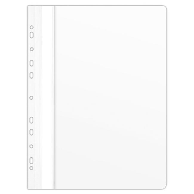 PVC-Schnellbinder mit Euro-Perforation, DONAU glänzend weiß