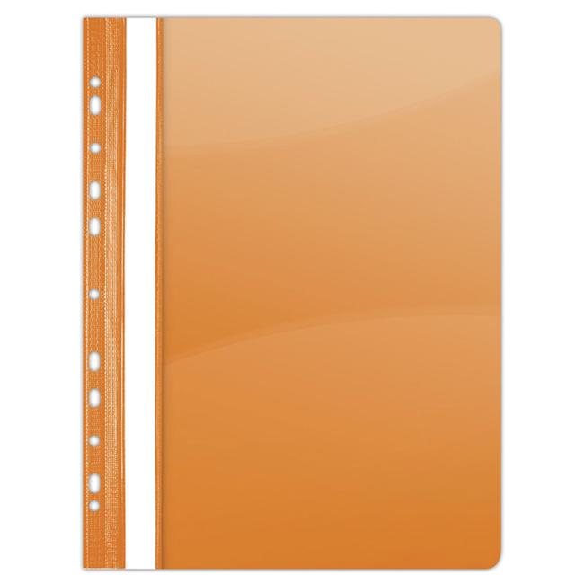 PVC-Schnellbinder mit Euro-Perforation, DONAU glänzend orange