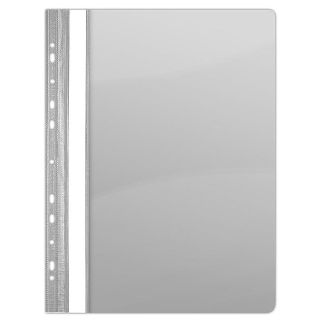 [DO170413] PVC-Schnellbinder mit Euro-Perforation, DONAU glänzend grau
